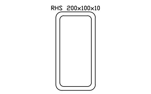 Vorschau des Symbols RHS 200x100x10, Block SEC_RHS200X100X10