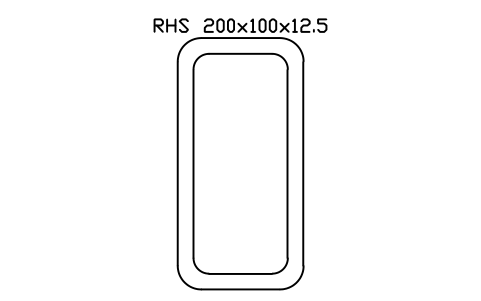 Vorschau des Symbols RHS 200x100x12.5, Block SEC_RHS200X100X12.5