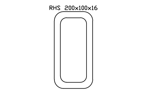 Vorschau des Symbols RHS 200x100x16, Block SEC_RHS200X100X16