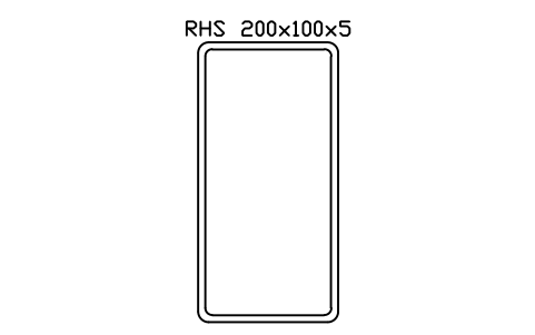 Vorschau des Symbols RHS 200x100x5, Block SEC_RHS200X100X5