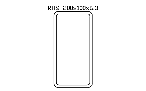 Vorschau des Symbols RHS 200x100x6.3, Block SEC_RHS200X100X6.3
