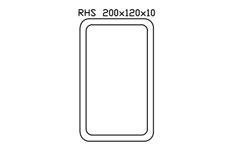 Vorschau des Symbols RHS 200x120x10, Block SEC_RHS200X120X10