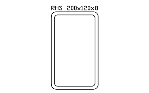 Vorschau des Symbols RHS 200x120x8, Block SEC_RHS200X120X8