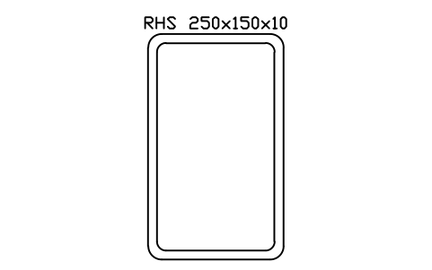 Vorschau des Symbols RHS 250x150x10, Block SEC_RHS250X150X10