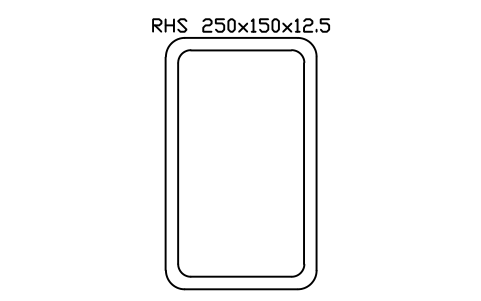 Vorschau des Symbols RHS 250x150x12.5, Block SEC_RHS250X150X12.5