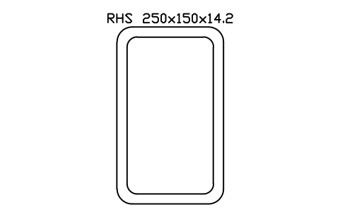 Vorschau des Symbols RHS 250x150x14.2, Block SEC_RHS250X150X14.2