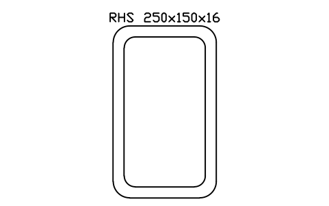Vorschau des Symbols RHS 250x150x16, Block SEC_RHS250X150X16