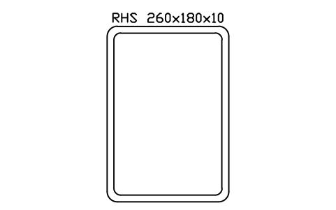 Vorschau des Symbols RHS 260x180x10, Block SEC_RHS260X180X10
