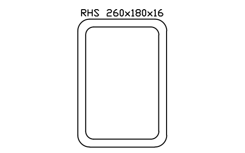 Vorschau des Symbols RHS 260x180x16, Block SEC_RHS260X180X16