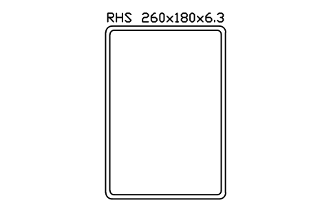 Vorschau des Symbols RHS 260x180x6.3, Block SEC_RHS260X180X6.3