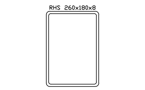 Vorschau des Symbols RHS 260x180x8, Block SEC_RHS260X180X8