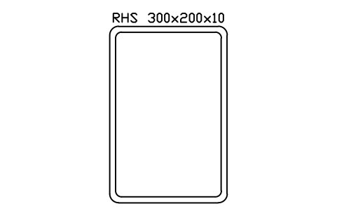 Vorschau des Symbols RHS 300x200x10, Block SEC_RHS300X200X10