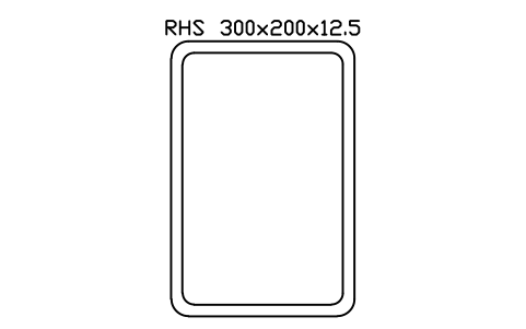 Vorschau des Symbols RHS 300x200x12.5, Block SEC_RHS300X200X12.5