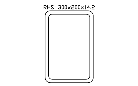 Vorschau des Symbols RHS 300x200x14.2, Block SEC_RHS300X200X14.2