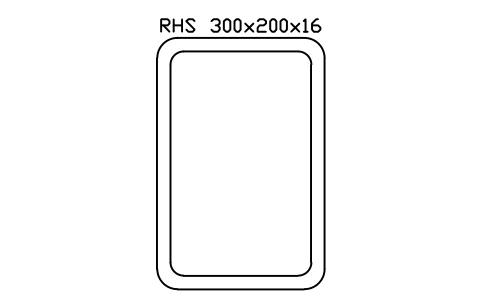 Vorschau des Symbols RHS 300x200x16, Block SEC_RHS300X200X16