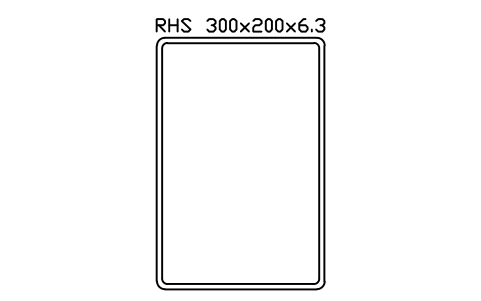 Vorschau des Symbols RHS 300x200x6.3, Block SEC_RHS300X200X6.3