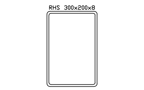 Vorschau des Symbols RHS 300x200x8, Block SEC_RHS300X200X8