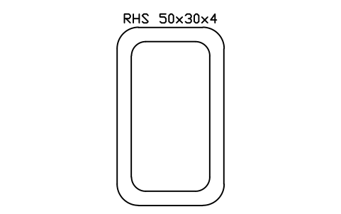 Vorschau des Symbols RHS 50x30x4, Block SEC_RHS50X30X4
