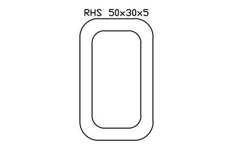 Vorschau des Symbols RHS 50x30x5, Block SEC_RHS50X30X5