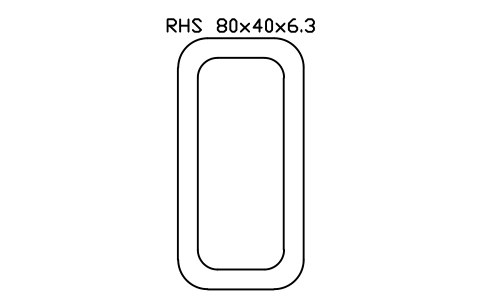 Vorschau des Symbols RHS 80x40x6.3, Block SEC_RHS80X40X6.3