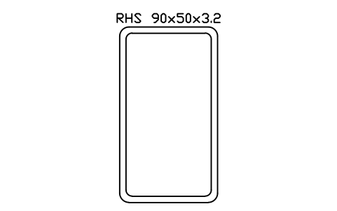 Vorschau des Symbols RHS 90x50x3.2, Block SEC_RHS90X50X3.2