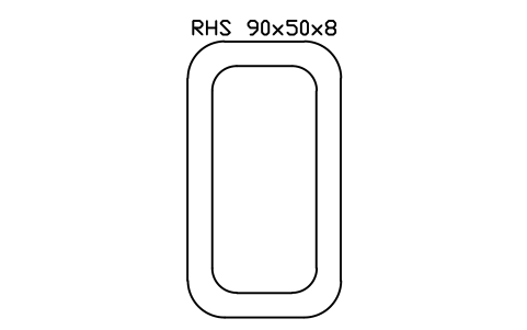 Vorschau des Symbols RHS 90x50x8, Block SEC_RHS90X50X8