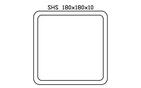 Vorschau des Symbols SHS 180x180x10, Block SEC_SHS180X10