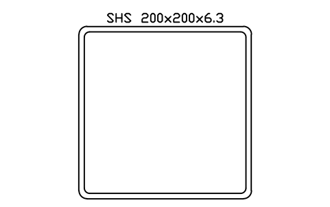 Vorschau des Symbols SHS 200x200x6.3, Block SEC_SHS200X6.3