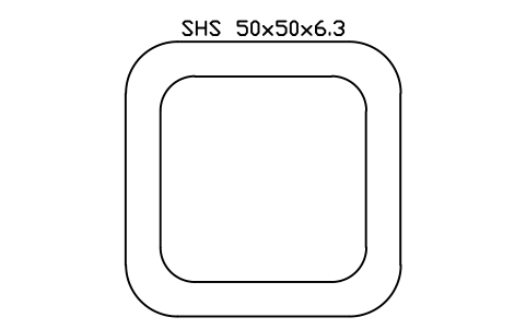 Vorschau des Symbols SHS 50x50x6.3, Block SEC_SHS50X6.3
