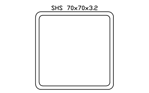 Vorschau des Symbols SHS 70x70x3.2, Block SEC_SHS70X3.2