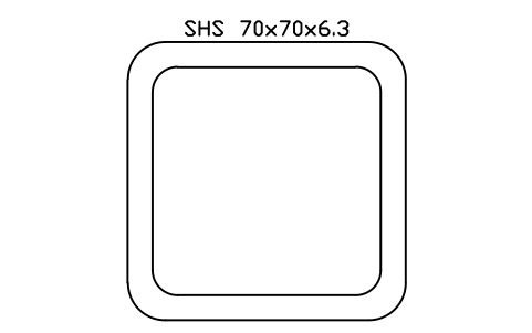 Vorschau des Symbols SHS 70x70x6.3, Block SEC_SHS70X6.3