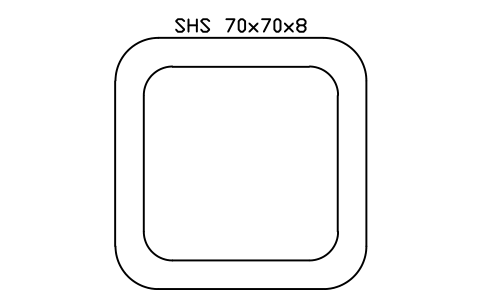 Vorschau des Symbols SHS 70x70x8, Block SEC_SHS70X8