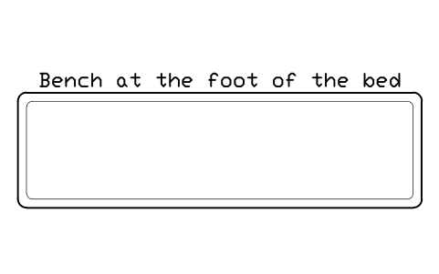 Preview of the Bench at the foot of the bed, plan symbol, block HOM_BEDBENCH_PLAN