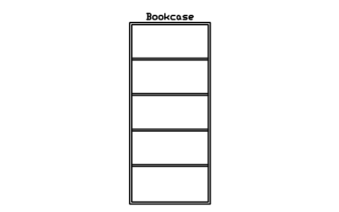 Preview of the Bookcase, front elevation symbol, block HOM_BOOKCASE_ELEV