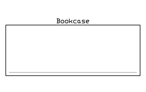 Preview of the Bookcase, plan symbol, block HOM_BOOKCASE_PLAN