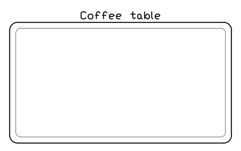 Preview of the Coffee table, plan symbol, block HOM_COFFEETABLE_PLAN