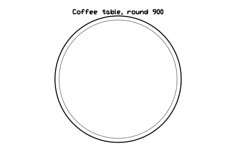Preview of the Coffee table, round 900, plan symbol, block HOM_COFFEETABLE_ROUND_PLAN