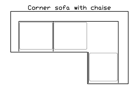 Preview of the Corner sofa with chaise, plan symbol, block HOM_CORNERSOFA_PLAN