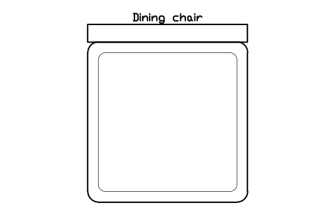 Preview of the Dining chair, plan symbol, block HOM_DININGCHAIR_PLAN