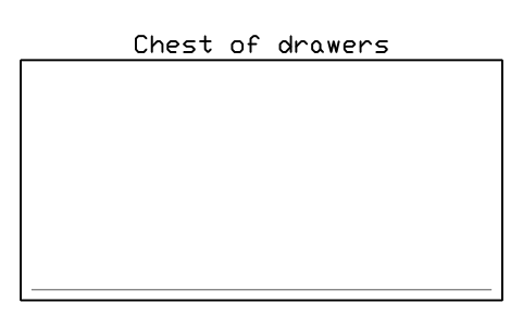 Preview of the Chest of drawers, plan symbol, block HOM_DRAWERS_PLAN