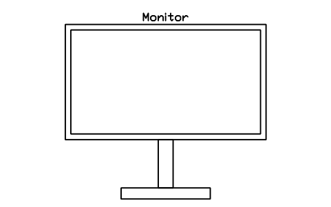 Preview of the Monitor, front elevation symbol, block HOM_MONITOR_ELEV