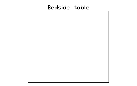 Preview of the Bedside table, plan symbol, block HOM_NIGHTSTAND_PLAN