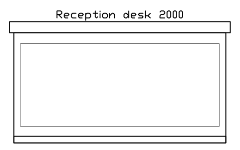 Preview of the Reception desk 2000, front elevation symbol, block HOM_RECEPTION_2000_ELEV