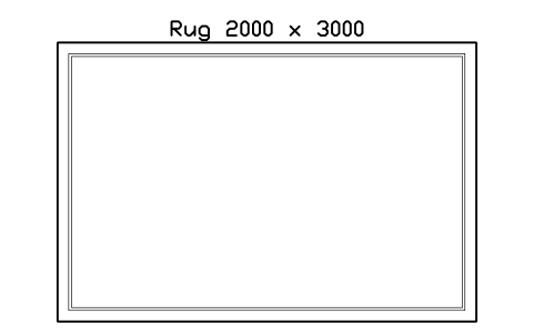 Preview of the Rug 2000 x 3000, plan symbol, block HOM_RUG_2000X3000_PLAN