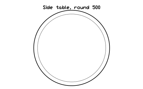Preview of the Side table, round 500, plan symbol, block HOM_SIDETABLE_ROUND_PLAN