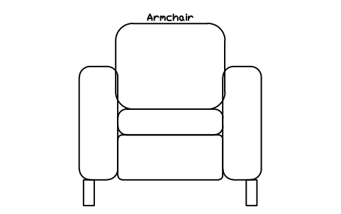 Preview of the Armchair, front elevation symbol, block HOM_SOFA_ARMCHAIR_ELEV