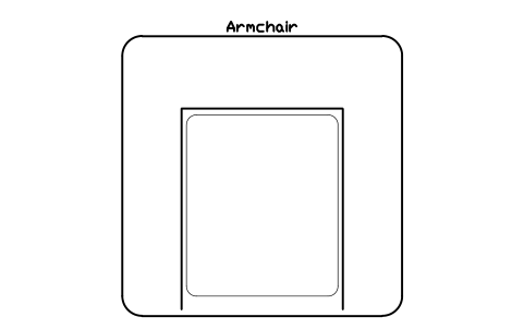 Preview of the Armchair, plan symbol, block HOM_SOFA_ARMCHAIR_PLAN
