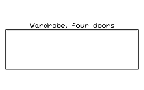 Preview of the Wardrobe, four doors, plan symbol, block HOM_WARDROBE_4DOOR_PLAN