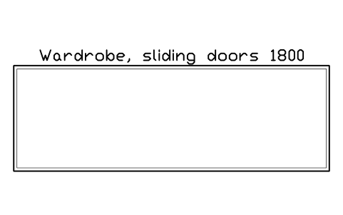 Preview of the Wardrobe, sliding doors 1800, plan symbol, block HOM_WARDROBE_SLIDING_1800_PLAN