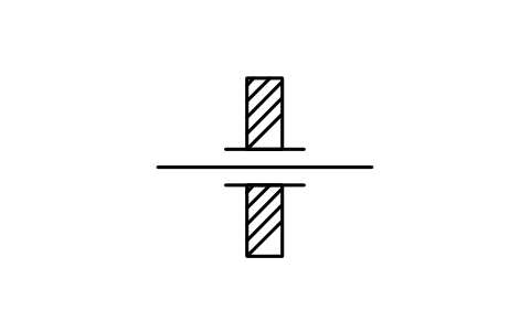 符号 Penetration through wall, general 的预览，块名 PPD_3001_WALL_PENETRATION